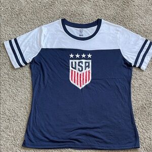 USA Crest Short Sleeve Tee - Navy & White